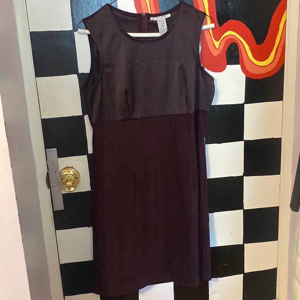 Dawn Joy purple suede and satin dress size 7/8 y2k